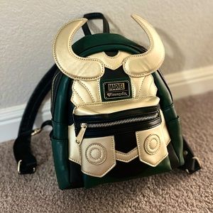 Loungefly Loki Marvel Mini Backpack (NEVER USED)